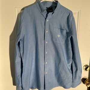 Chaps Light Blue Casual Button-Down Shirt